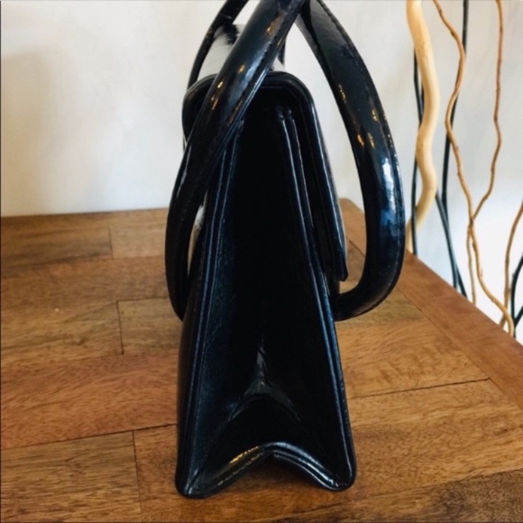 Vintage 1960's Patten Leather Envelope Bag - Picture 4 of 8